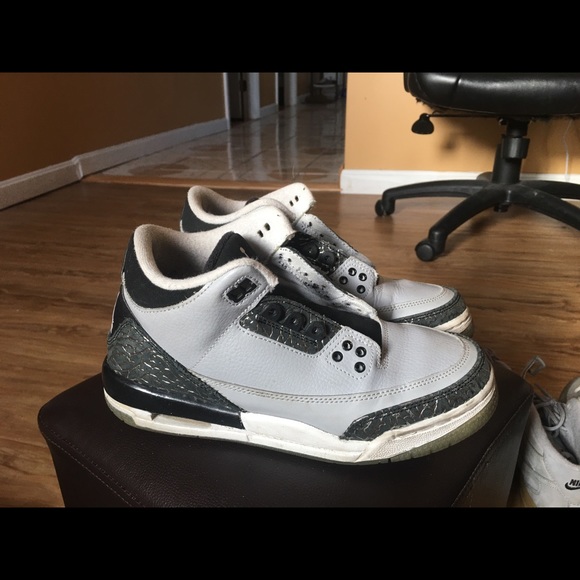 black and grey 3s